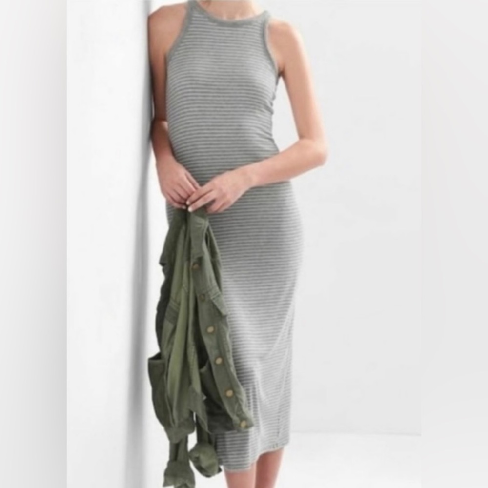 SOLD So Brand Soft Striped Halter Neck T-shirt Dress